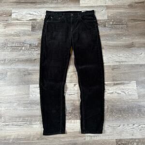 Rag & Bone Slim Fit Corduroy Pants Black Cotton Blend Fit 2 Size 36